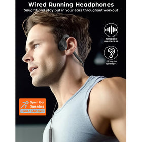Generic Open Ear Headphones ambient awareness for safe outdoor activity.