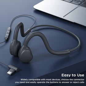 Generic Open Ear Headphones inline controls for easy music and calls.