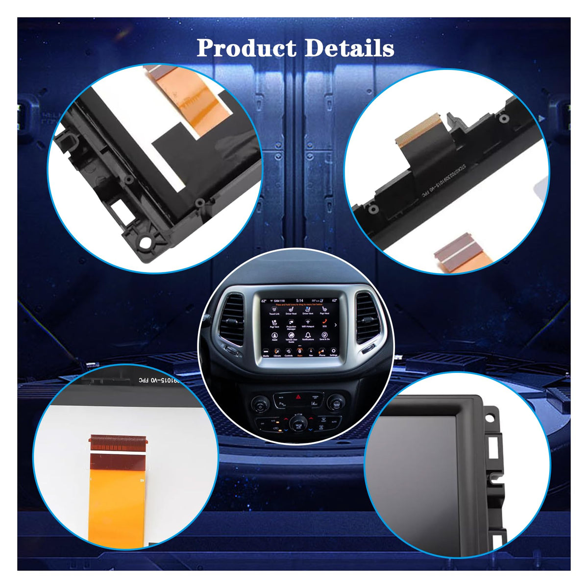 Plug-and-play Uconnect display installation with Jeep Compass wiring harness