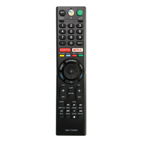 Generic RMF-TX300U remote front view showing ergonomic grip for comfortable control