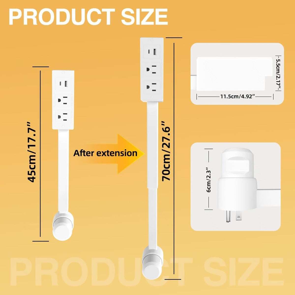 Generic extender with built-in phone ledge for hands-free charging