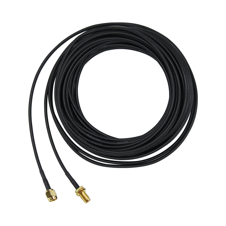Generic SMA cable front connectors showing secure gold-plated contact benefit