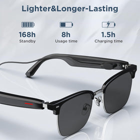Generic Smart Sunglasses dual magnetic charging for quick power refresh