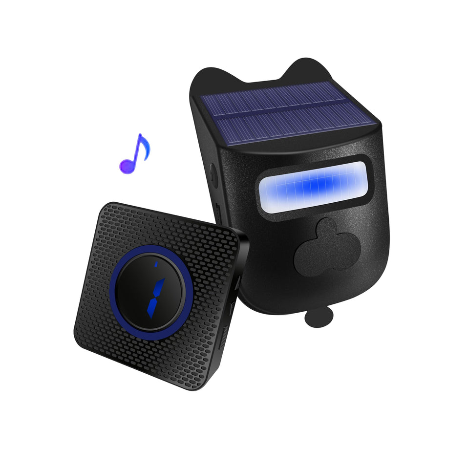 Generic solar doorbell motion sensor captures visitors up to 200 meters away for safer entry.