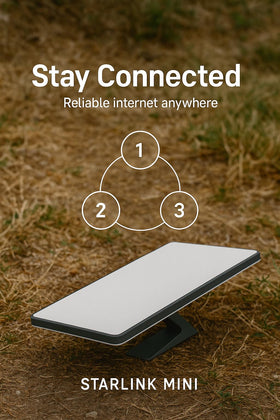 Generic Spaces X Starlink Mini mounting stand enabling easy setup anywhere
