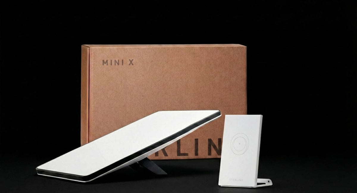 Generic Starlink Mini X Bundle kickstand supports stable outdoor mounting.