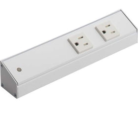 Generic Task Lighting APT four receptacles provide versatile power at a workstation.