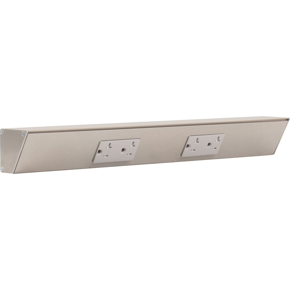 Generic TR Series power strip under cabinet for hidden, accessible outlets.