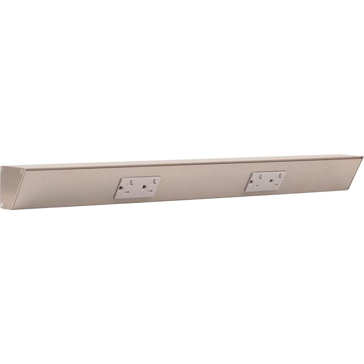 Generic TR Series 24in angle power strip mounted under cabinet for easy access.