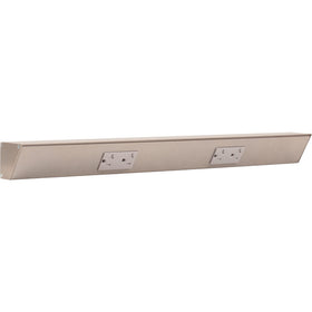 Generic TR Series 24in angle power strip mounted under cabinet for easy access.