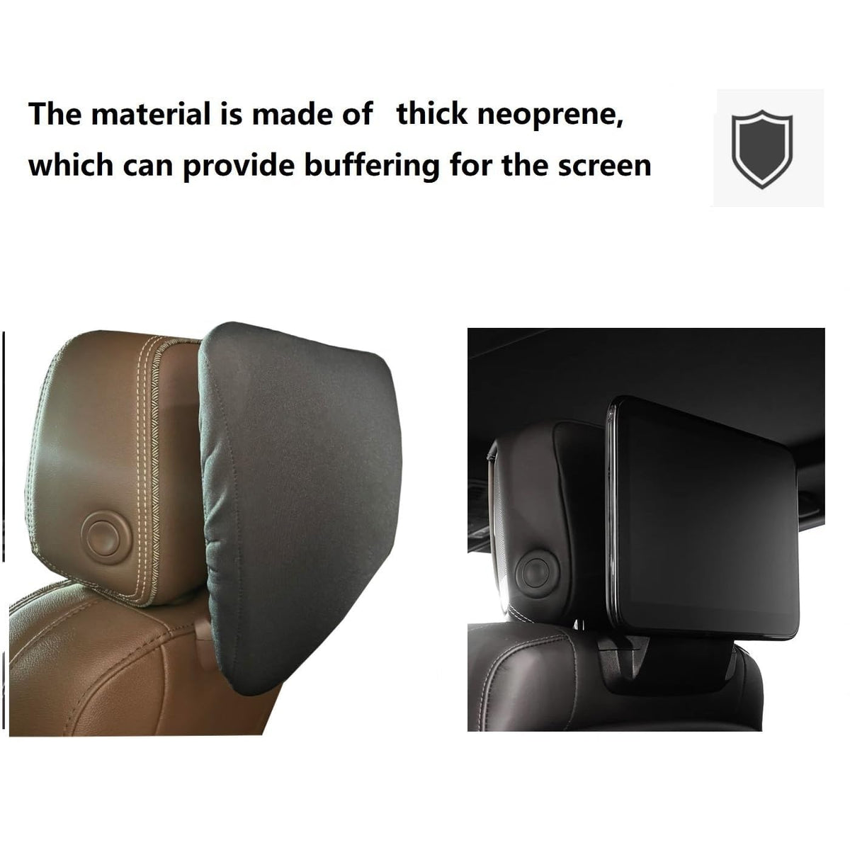 Generic tool-free installation with elastic straps for rear screens