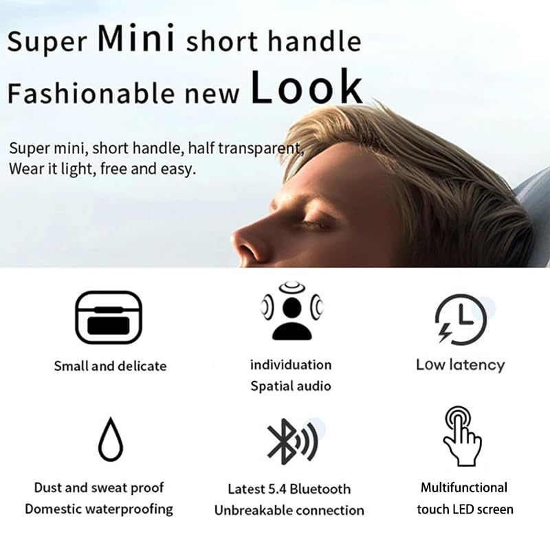 Generic Touch-Screen Earbuds side profile highlighting ergonomic, comfortable fit.