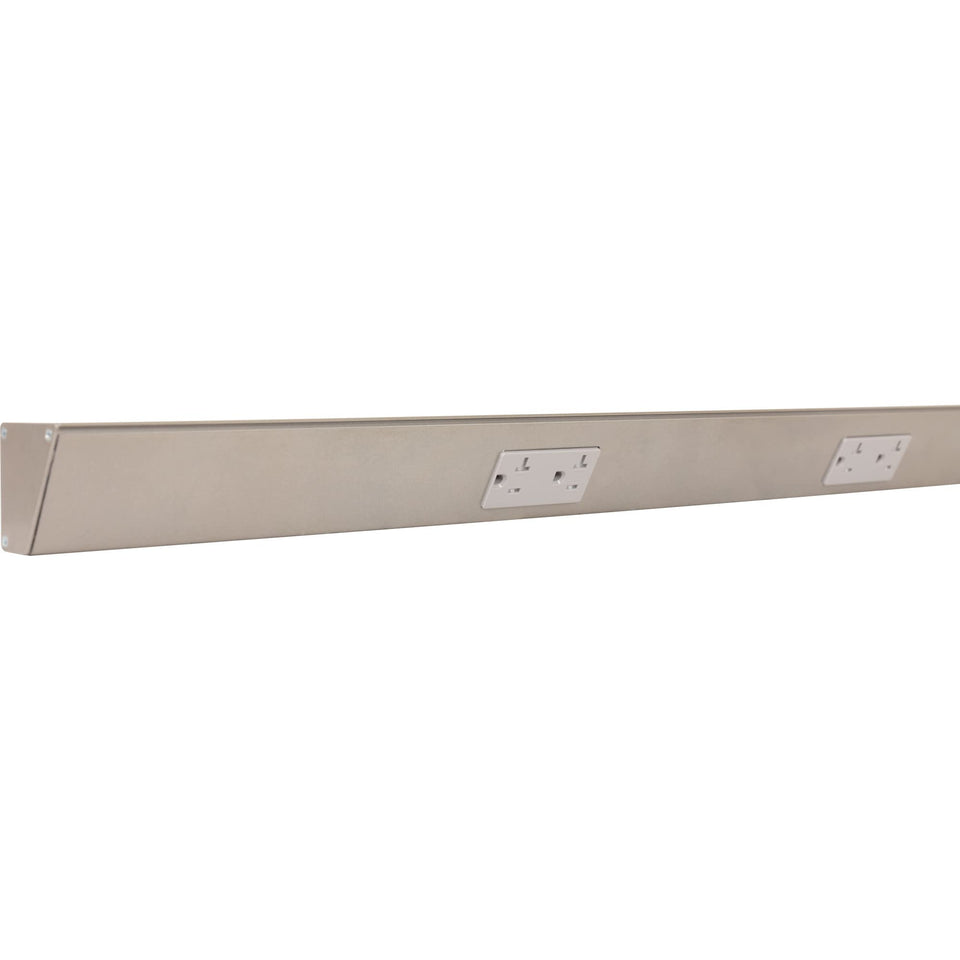 Generic TR Series 42-inch angle power strip installed under cabinet for clutter-free counters.