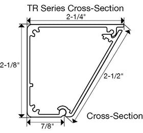 Generic TR Series mounted along a bathroom mirror edge for grooming devices.