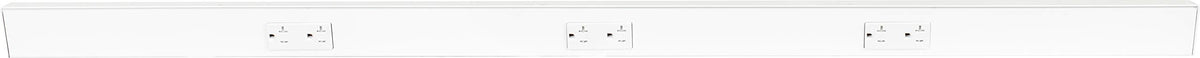 Generic TR Angle Power Strip angled receptacles visible along a cabinet edge.