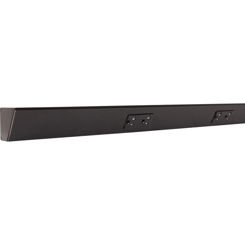 Generic TR Series 48-inch under-cabinet power strip in black with angled outlets.