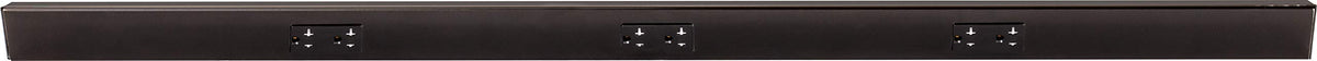 Close-up view of the TR Series under-cabinet angle power strip during installation.