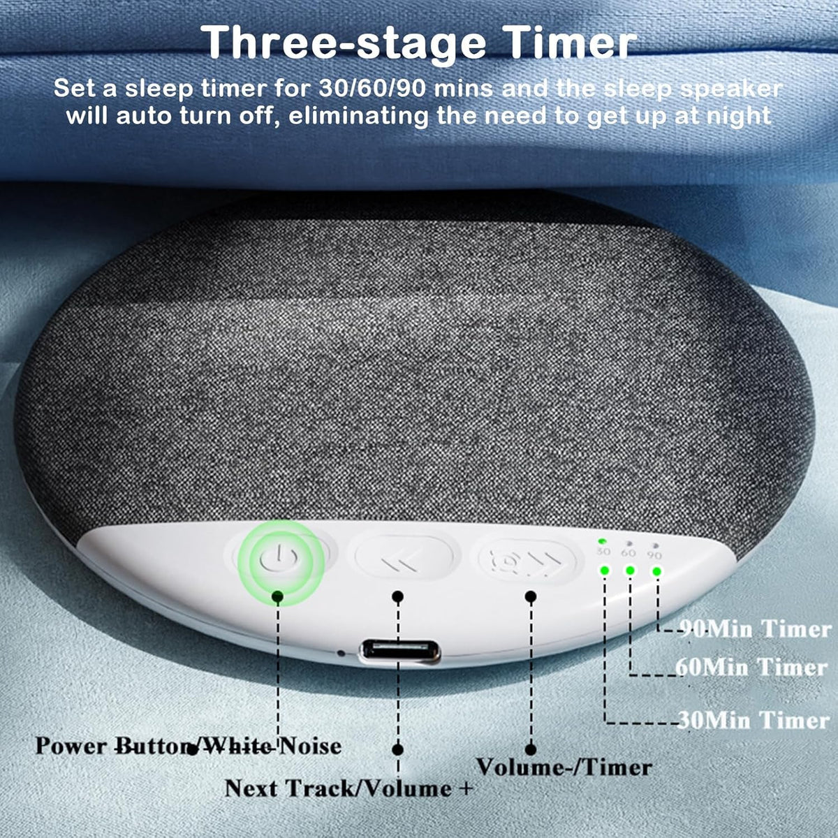 Generic Type-C charging blue shows quick recharge and long battery life
