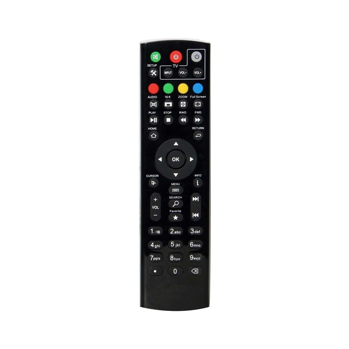 Generic Universal Super Remote Control overview showing broad compatibility for easy setup.