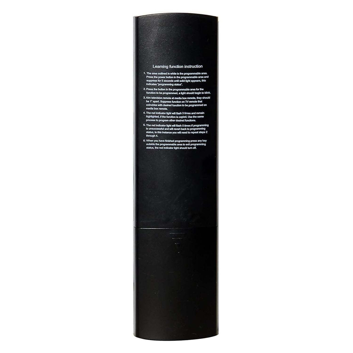 Generic Universal Super Remote Control in hand demonstrates 15-30 ft wireless range.