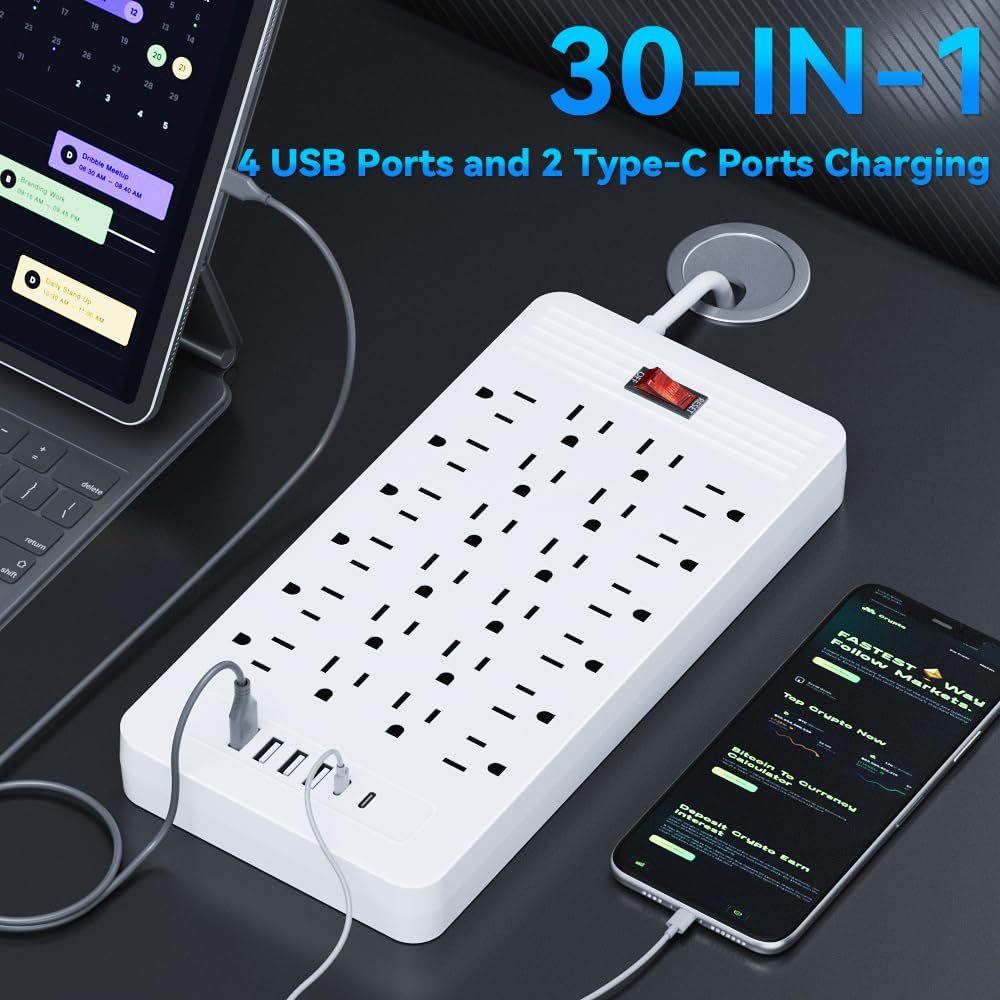 Generic vertical outlet layout highlighting space-saving design for desks and dorms
