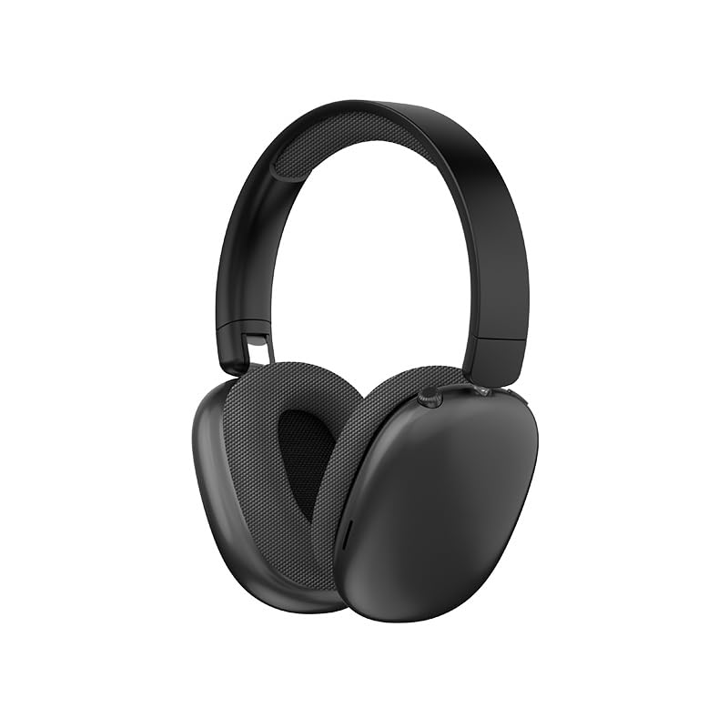 Generic wireless over-ear headphones folded for compact travel storage
