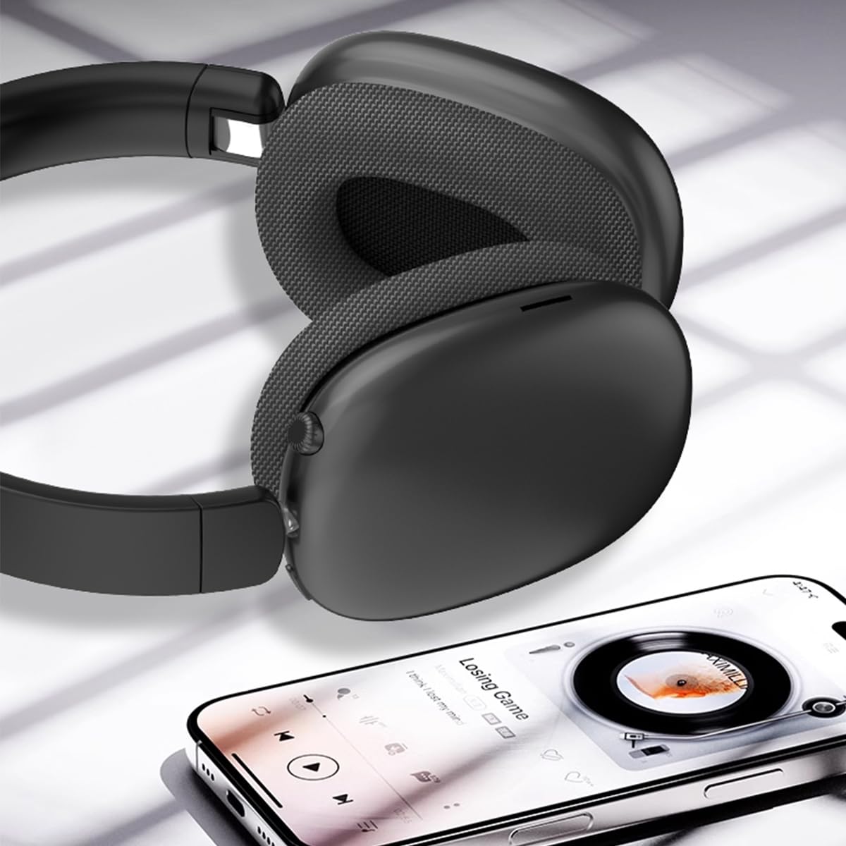 Generic wireless over-ear headphones Bluetooth 5.4 for stable connections on the go