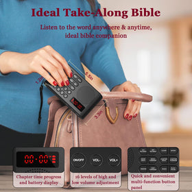 Generturbo speaker grille detail for clear, intelligible Bible narration