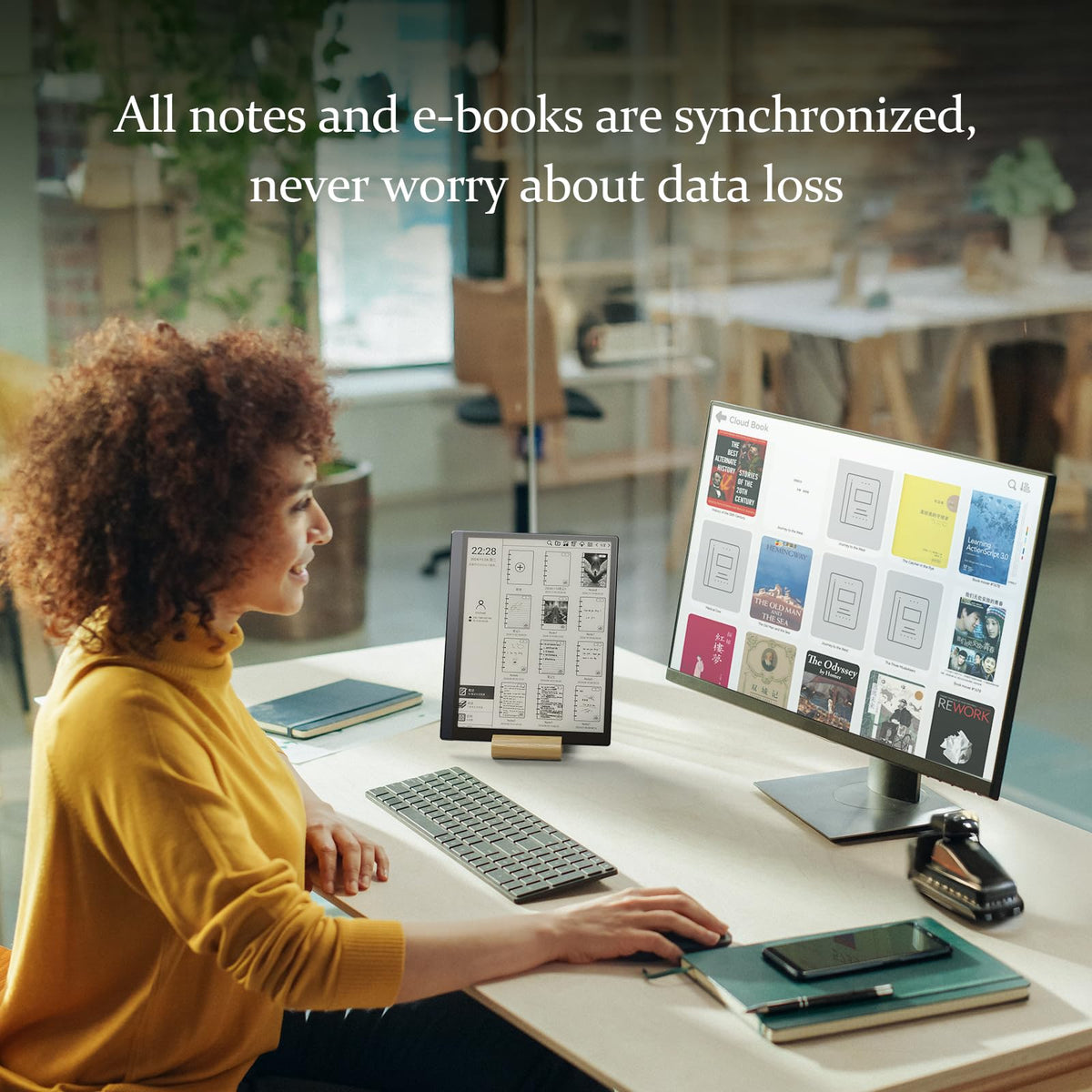 Geniatech Kloudnote Slim templates help fast note setup.