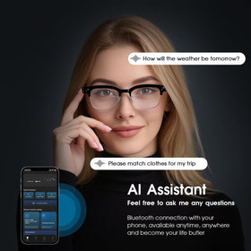 GenXenon AI Smart Glasses AI translation UI shown for real-time communication