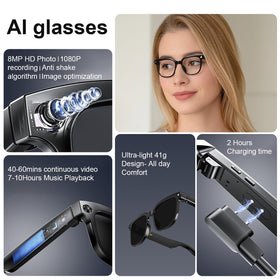 GenXenon AI Smart Glasses open-ear audio keeps you aware of surroundings.