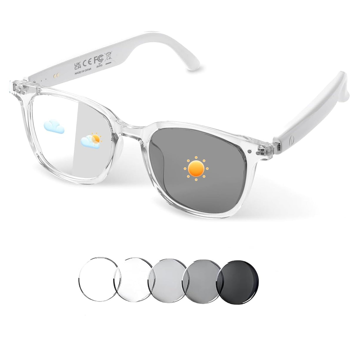 GenXenon smart glasses with color-changing lenses for indoor outdoor comfort