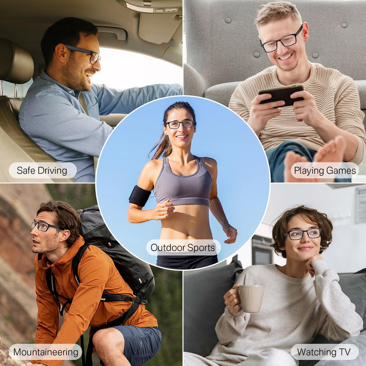 GenXenon smart glasses with dual microphones for clear hands-free calls