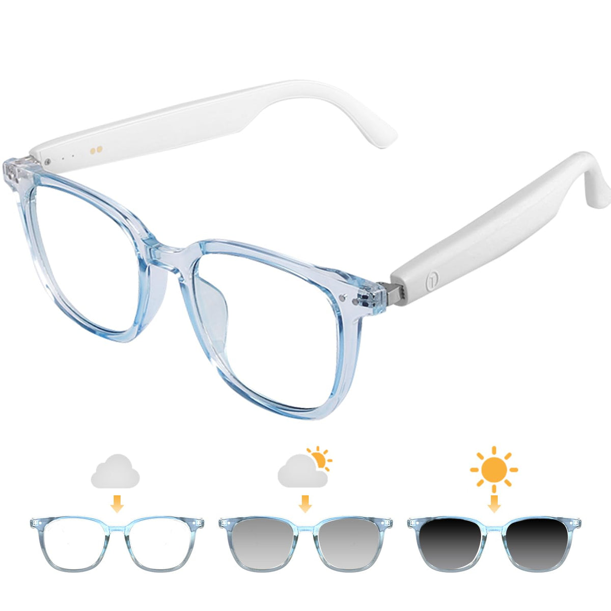 GenXenon open-ear audio glasses provide clear stereo sound while keeping ears free.