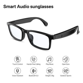 GenXenon smart glasses showcasing touch control for quick actions