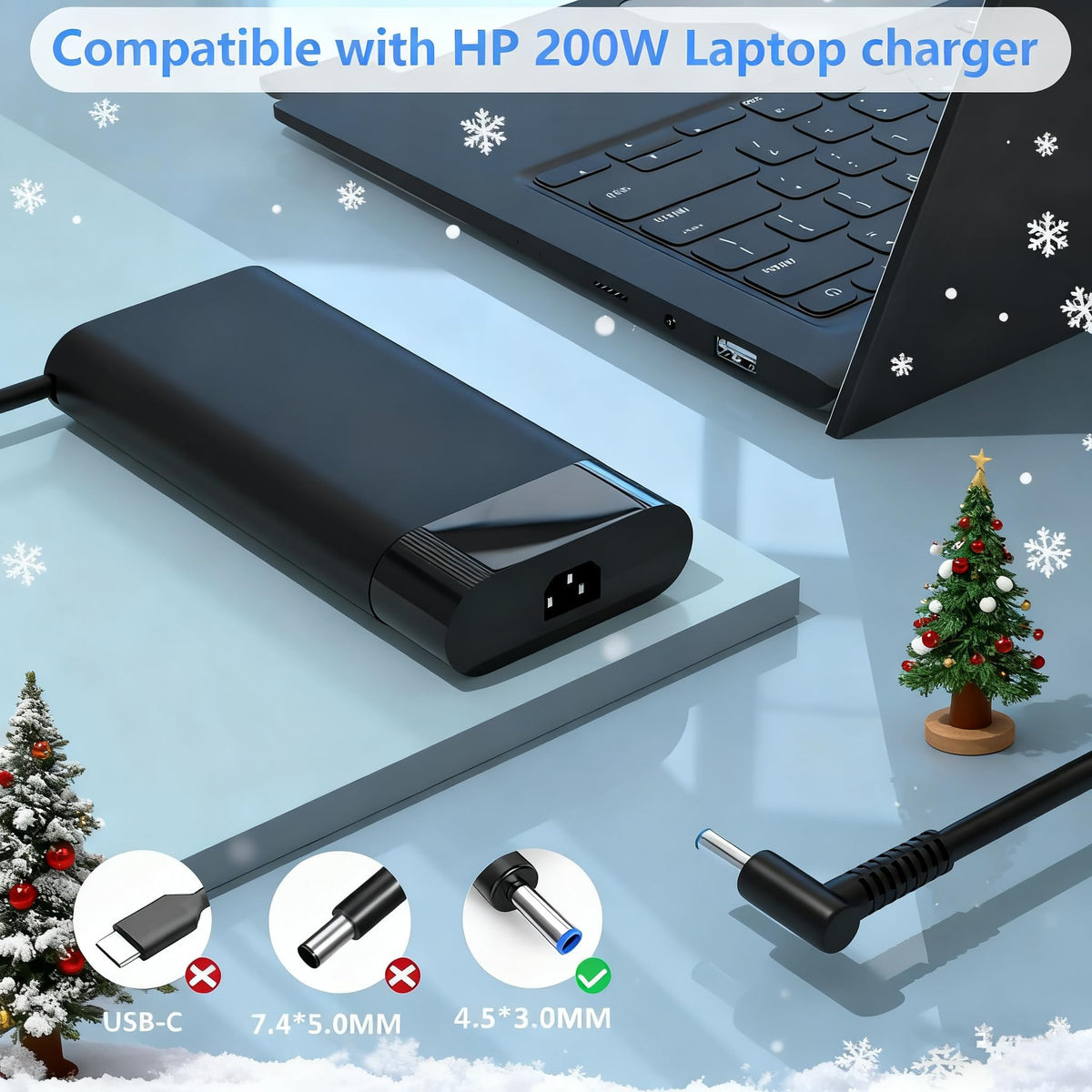 GERVGHS HP Victus-compatible charger for fast, reliable gaming sessions
