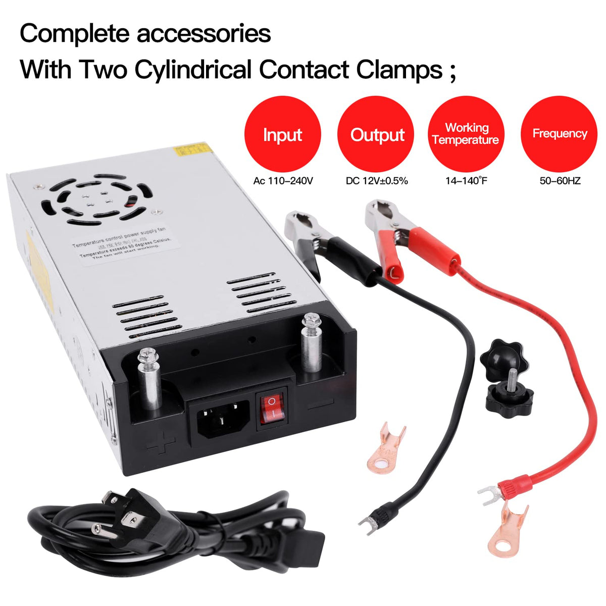 GESD alligator clamp leads and copper wire for quick portable 12V hookups