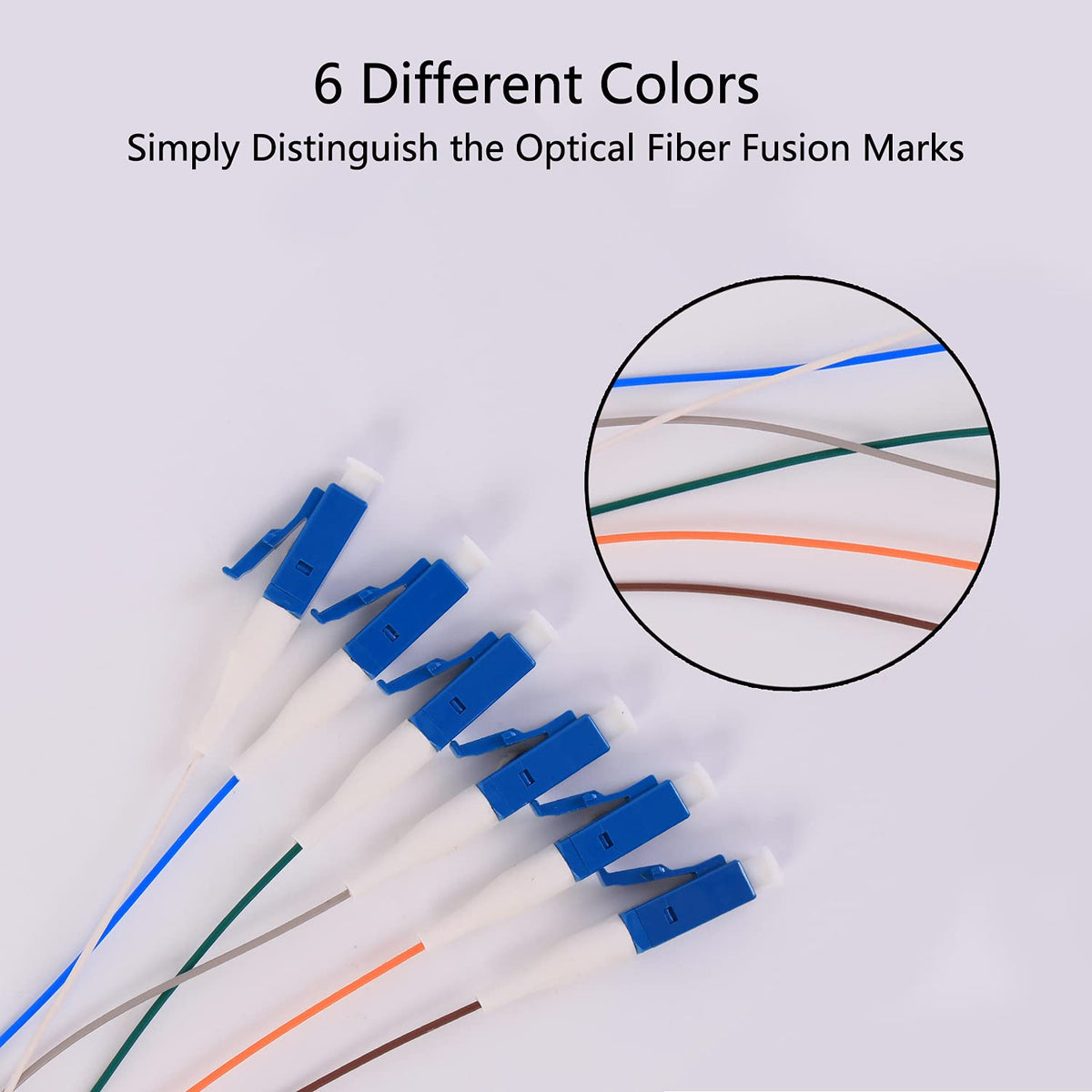 GESD six color-coded strands fanned out, speeds correct strand matching