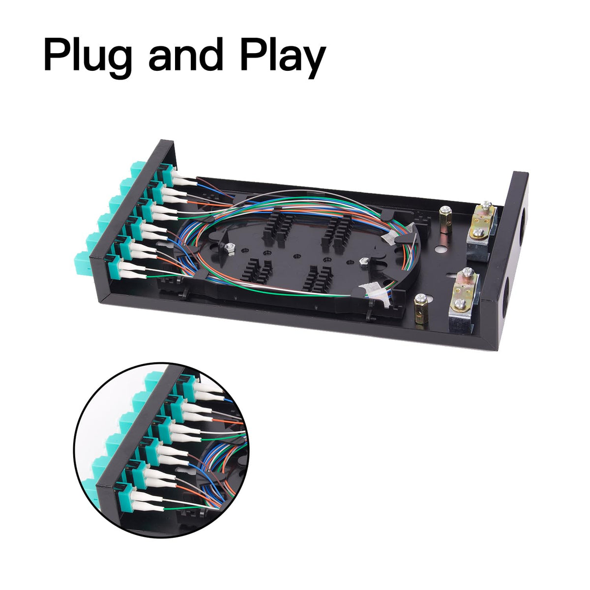 GESD internal spool routing with tidy fiber management for protected bends