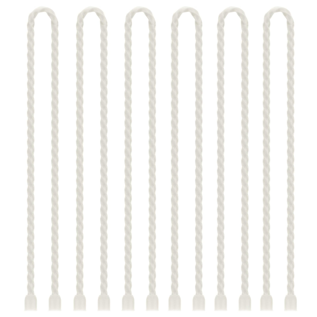 Gesipor 24-inch silicone cable ties, 5mm white, ideal for outdoor wiring and quick bundling.