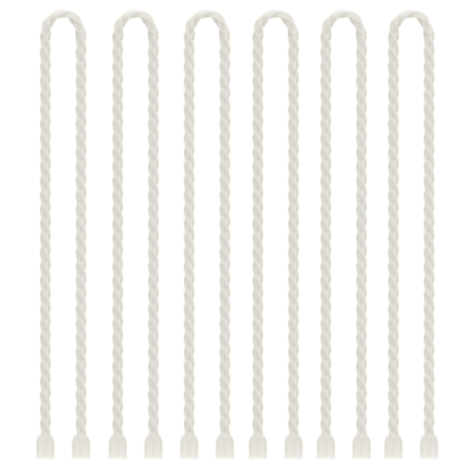 Gesipor 24-inch silicone cable ties, 5mm white, ideal for outdoor wiring and quick bundling.