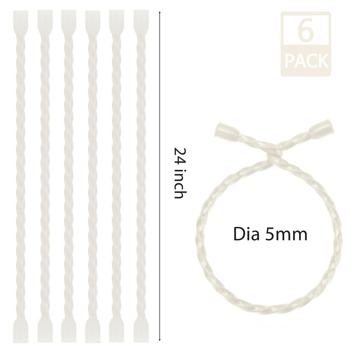 Gesipor 24-inch silicone cable ties help neatly bundle wires in garages.