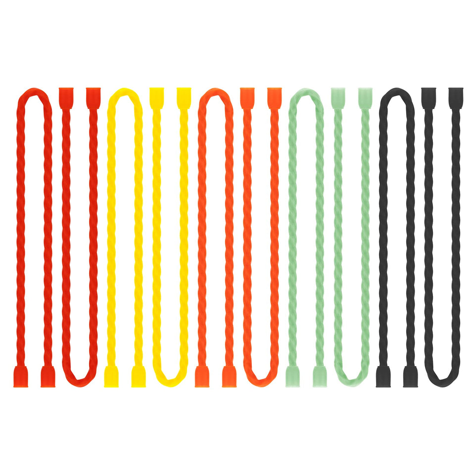 GESIPOR silicone cable ties 12-inch pack for neat cords indoors and outdoors.