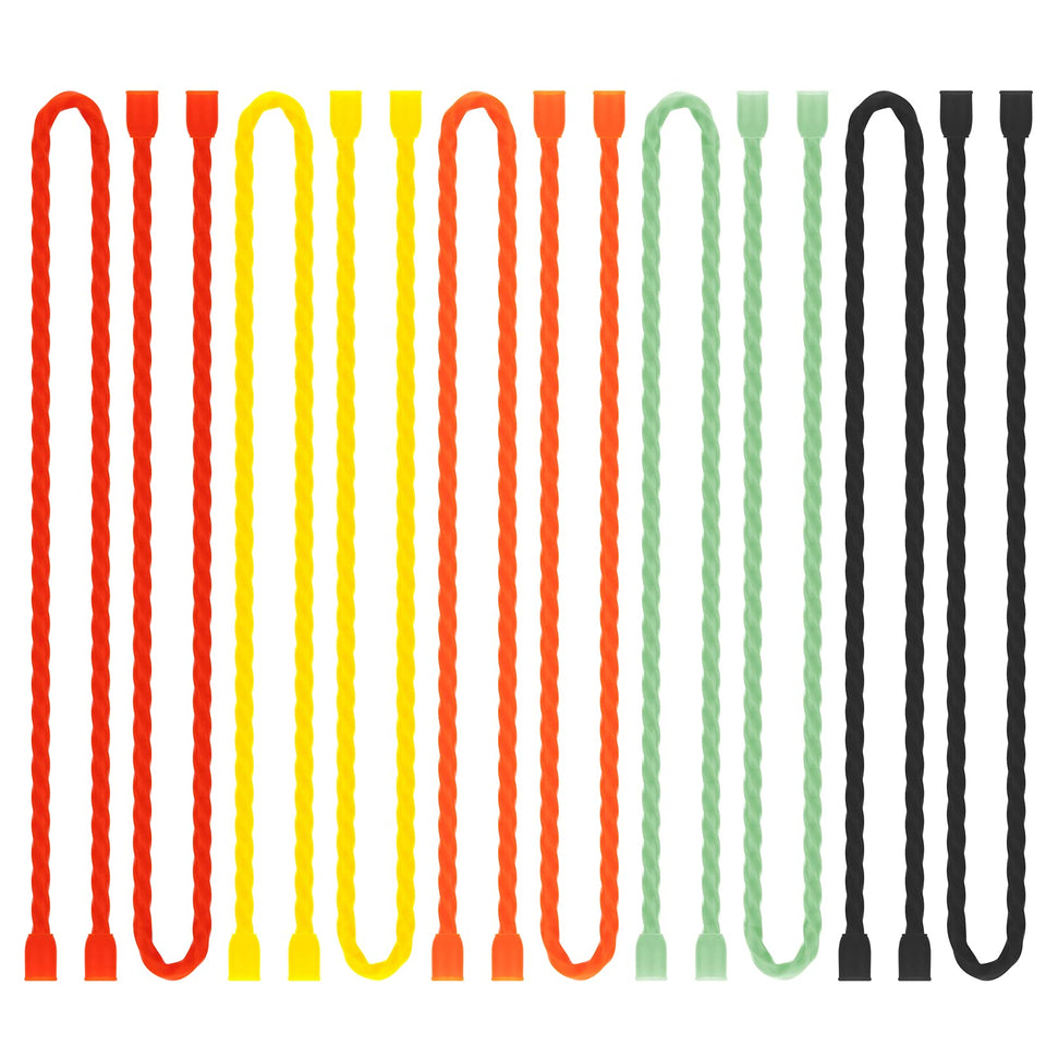 Gesipor 18-inch silicone cable ties pack organizes cords smoothly