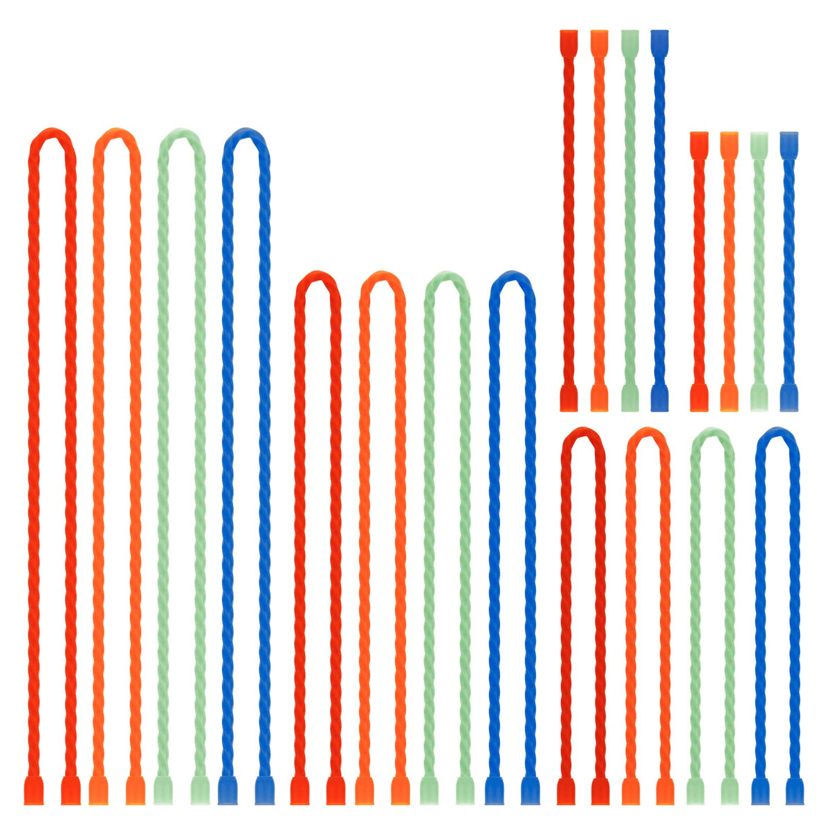 GESIPOR silicone cable ties package with multiple lengths for versatile bundling