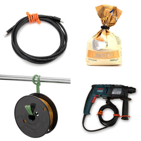 Gesipor 5mm silicone ties provide sturdy, reusable tension for camping gear.