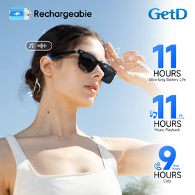 GetD AI Glasses use Bluetooth 5.4 for a stable iOS/Android connection.