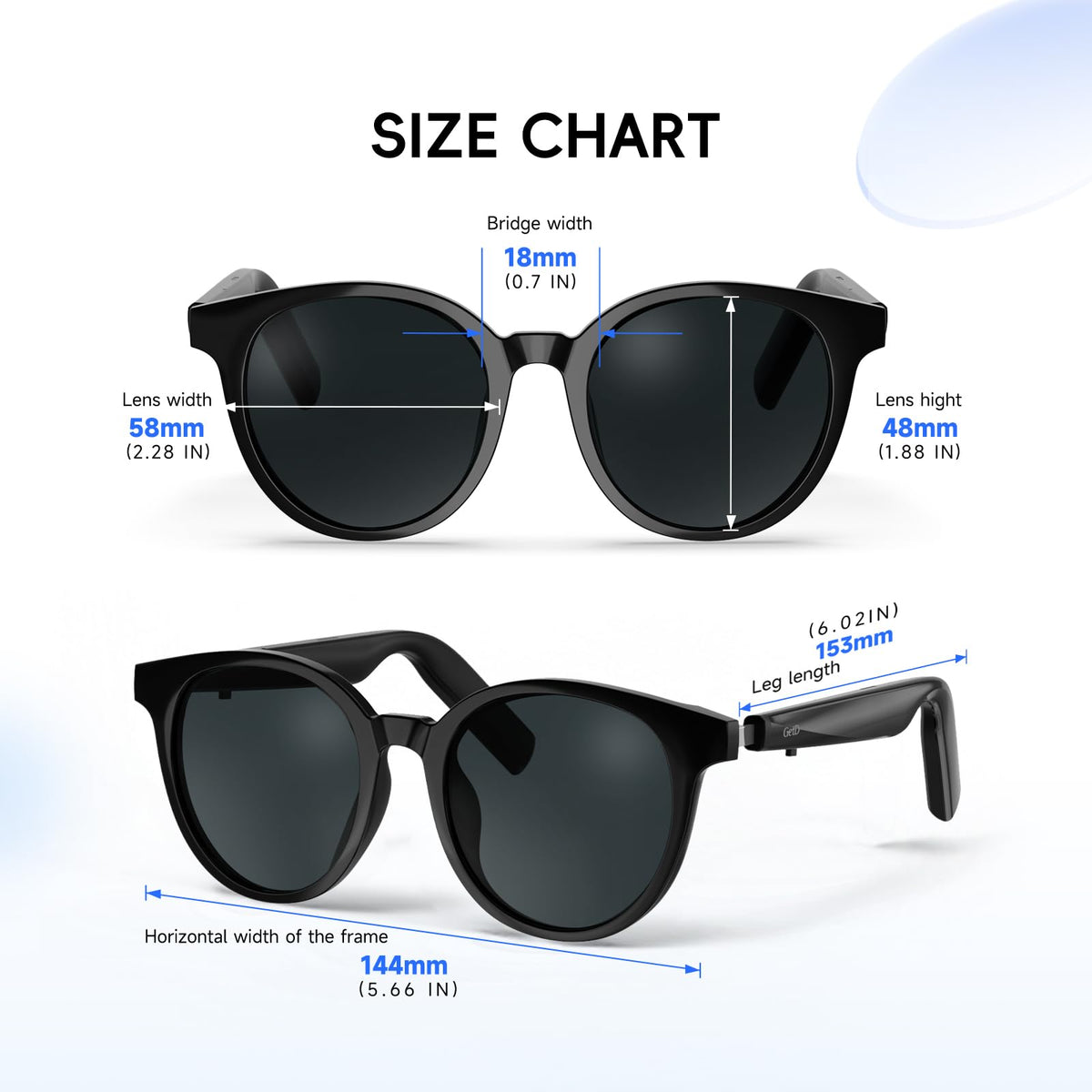GetD AI Glasses are IP54 protected from rain or dust.