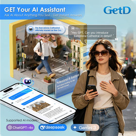 GetD AI Glasses open-ear audio delivers hands-free sound.