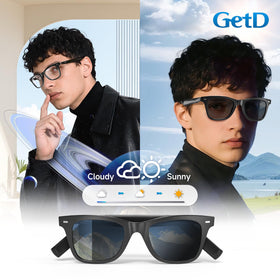 GetD AI Glasses photochromic lenses adapt to light automatically.